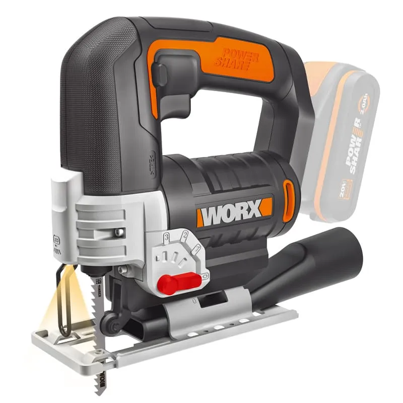Лобзик WORX WX543 20V аккумуляторный, с АКБ на 2 А*ч и ЗУ в кейсе
